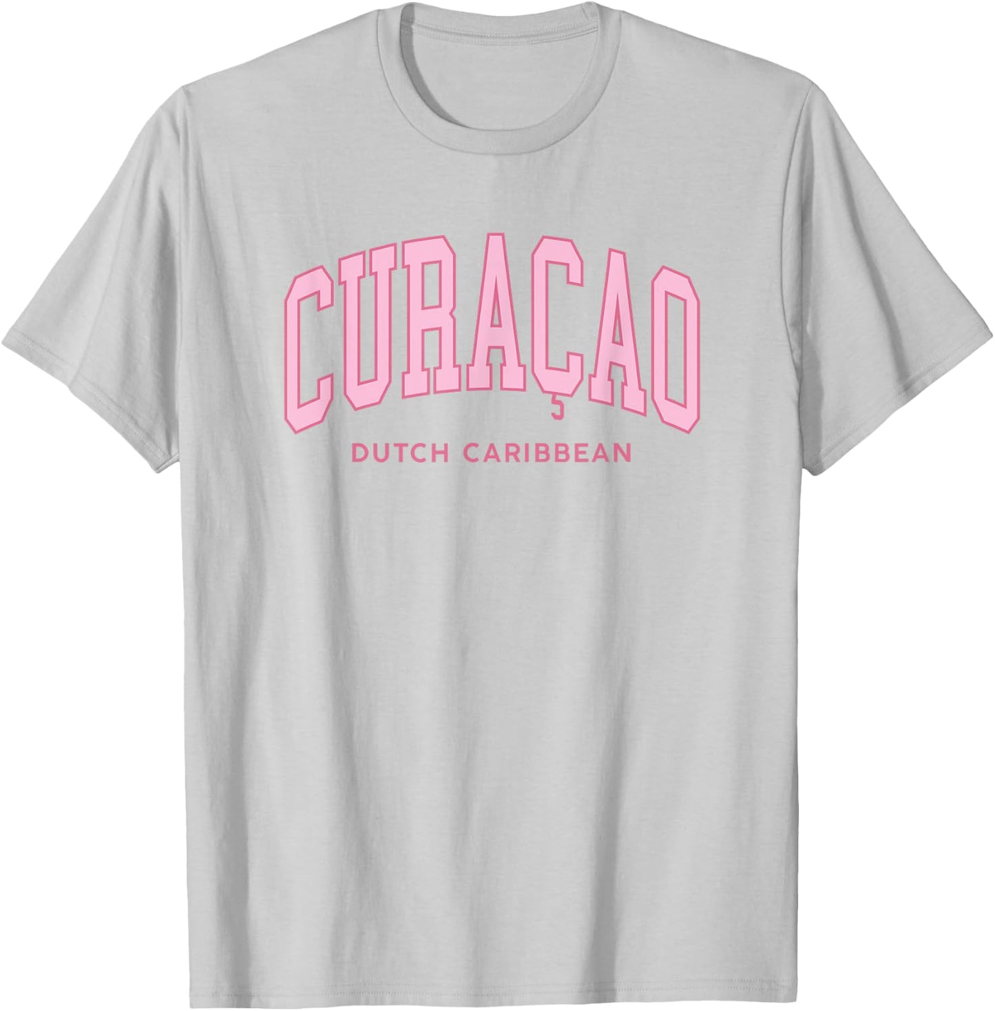 Curacao Caribbean Pink Preppy Throwback Souvenir T-Shirt - T-Shirt | Ash