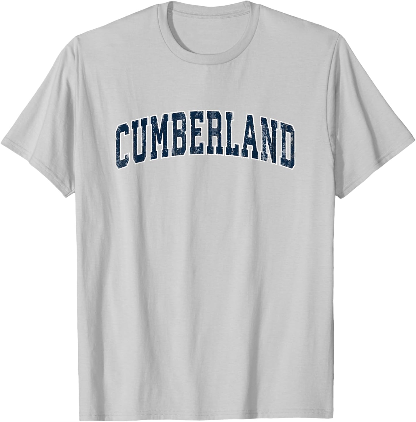 Cumberland Rhode Island RI Vintage Sports Design Navy Design T-Shirt - T-Shirt | Ash