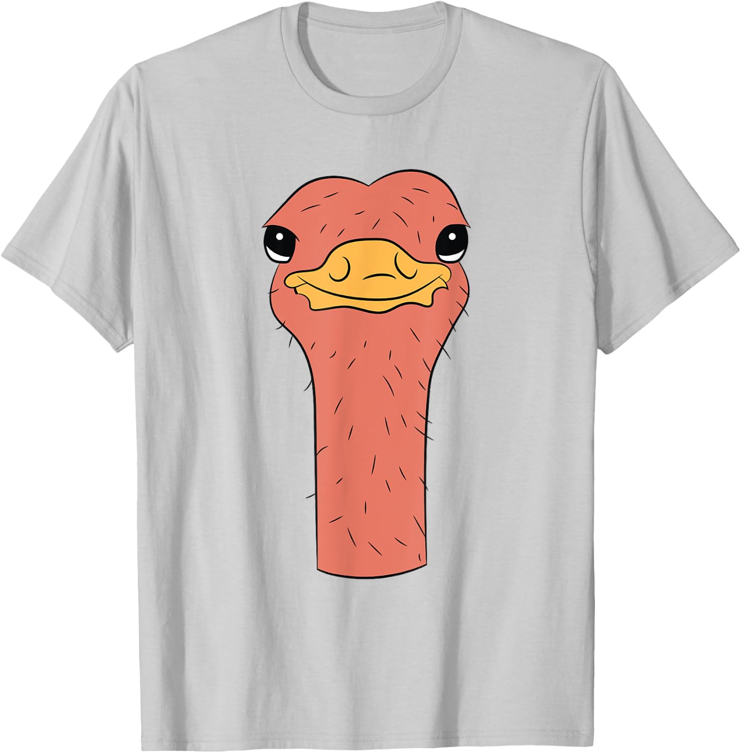 Ostrich Head Ostrich Funny Ostrich Costume T-Shirt - T-Shirt | Ash