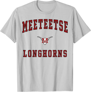 Meeteetse High School Longhorns T-Shirt - T-Shirt | Ash