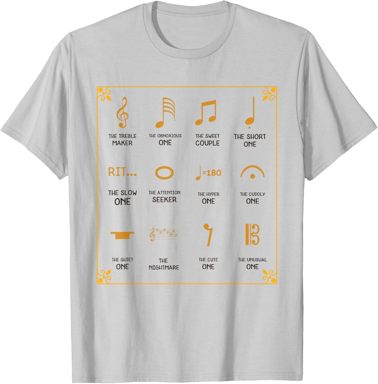 Funny Music Notes Definition Music Theory Instrument Humor T-Shirt - T-Shirt | Ash