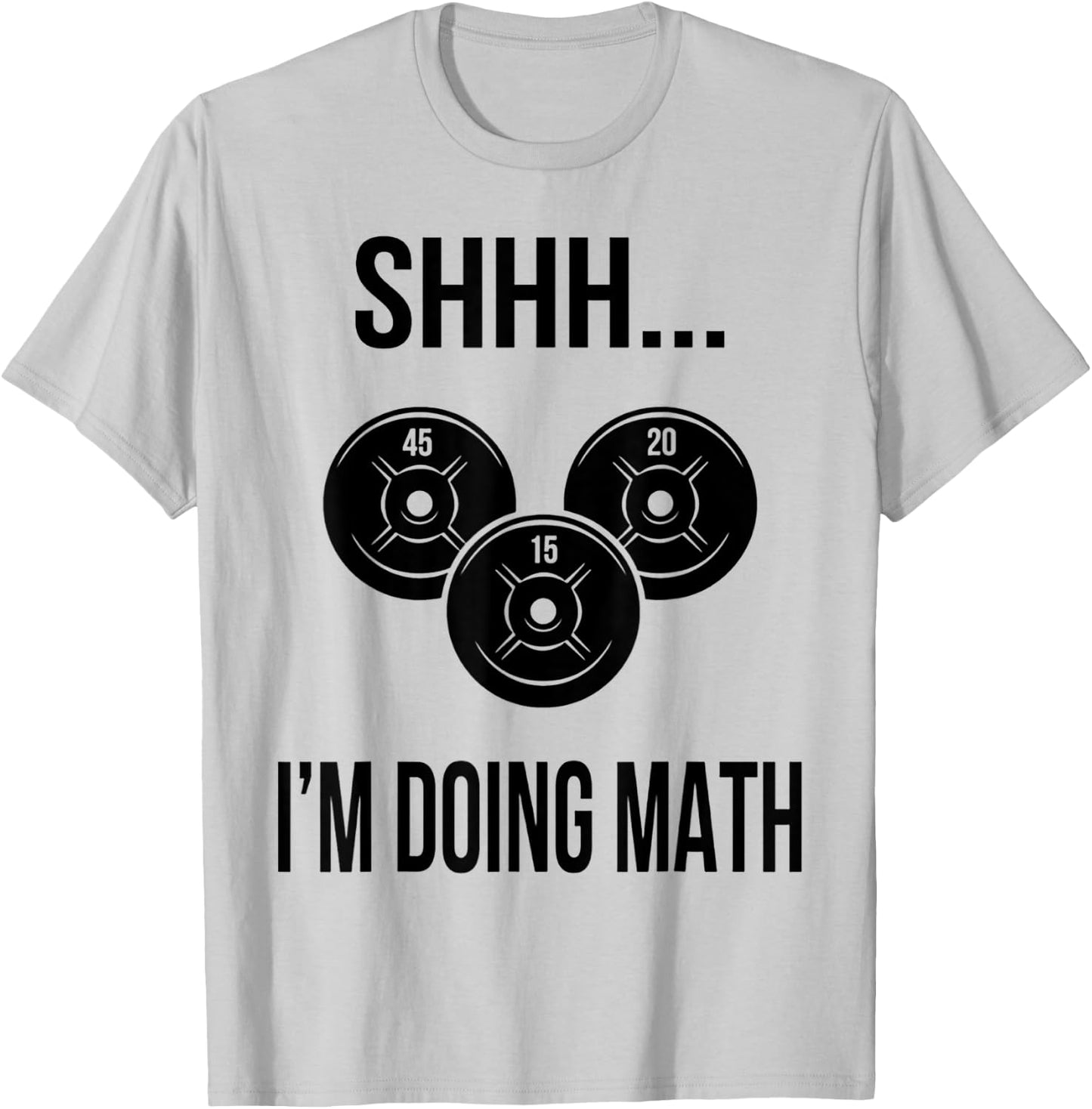Shhh I'm Doing Math Gym Fitness Math T-Shirt - T-Shirt | Ash