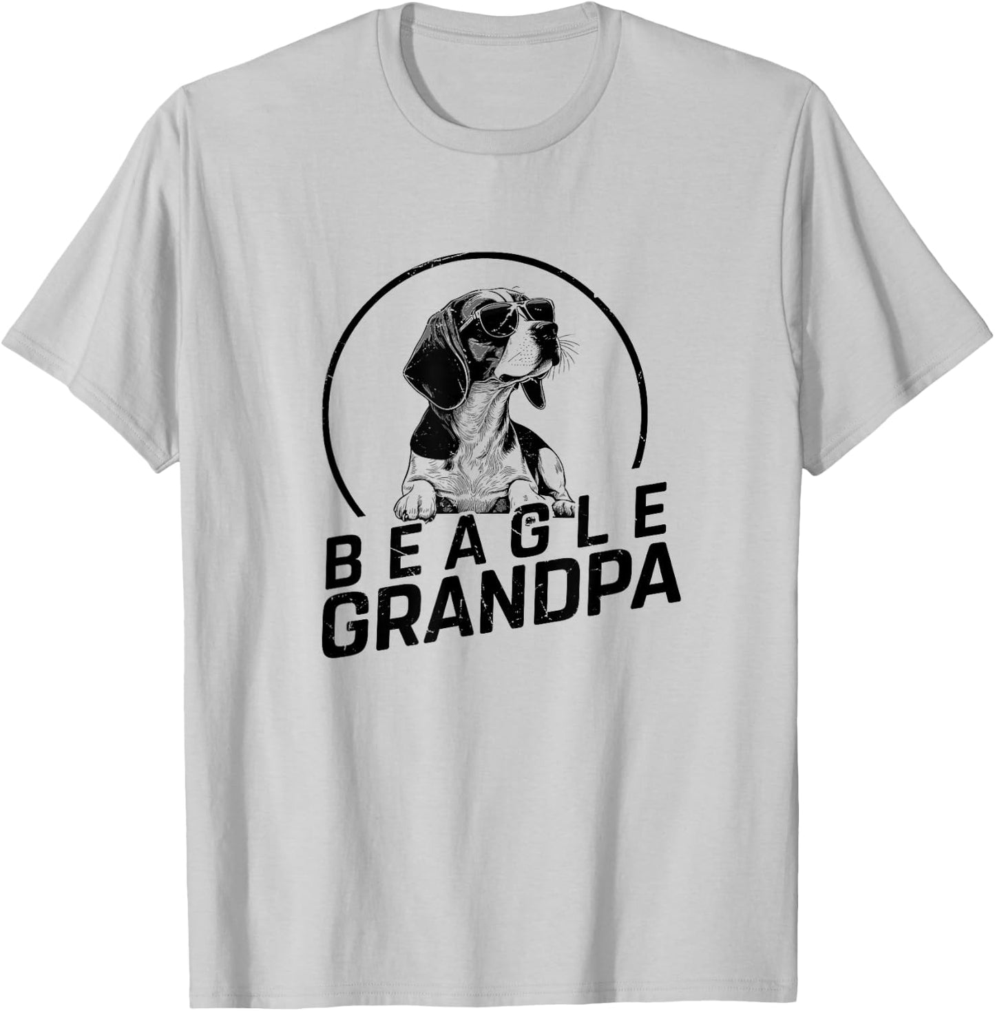 Beagle Dog Grandpa Grand Paw Dog Lover Gifts Men Dad Father T-Shirt - T-Shirt | Ash