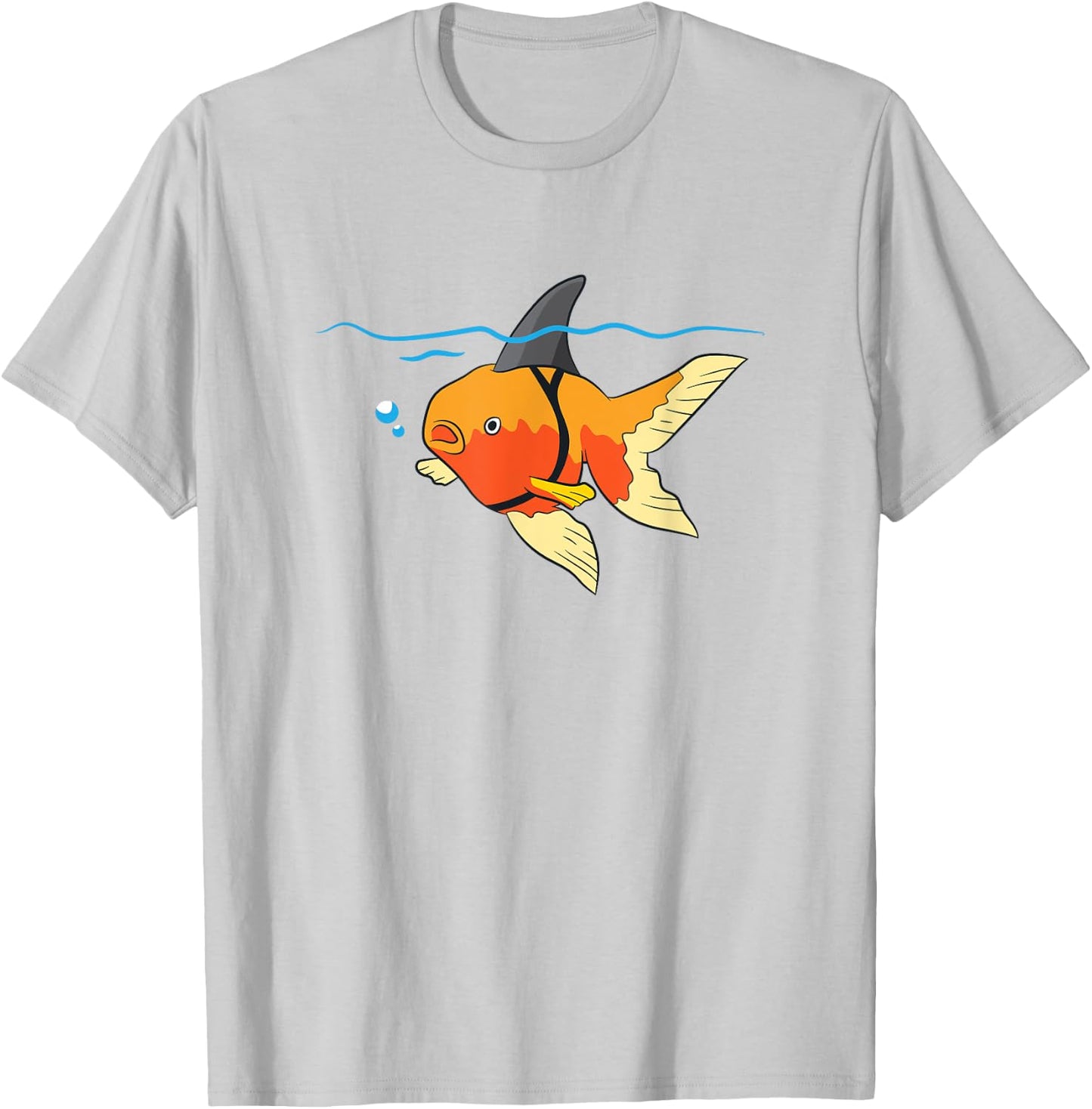 Goldfish Shark Fin Goldfish Motivational Goldfish T-Shirt - T-Shirt | Ash