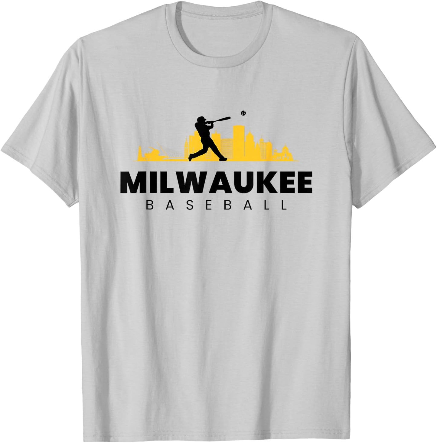 Milwaukee Baseball Vintage Minimalist Retro Baseball Lover T-Shirt - T-Shirt | Ash