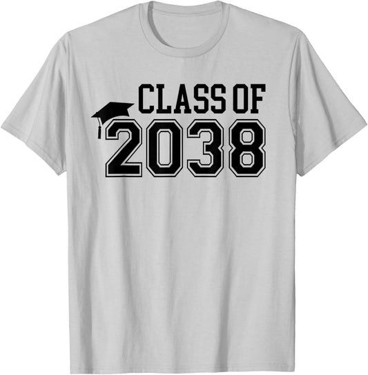 Kindergarten Class of 2038 First Day School Grow with Me T-Shirt - T-Shirt | Ash