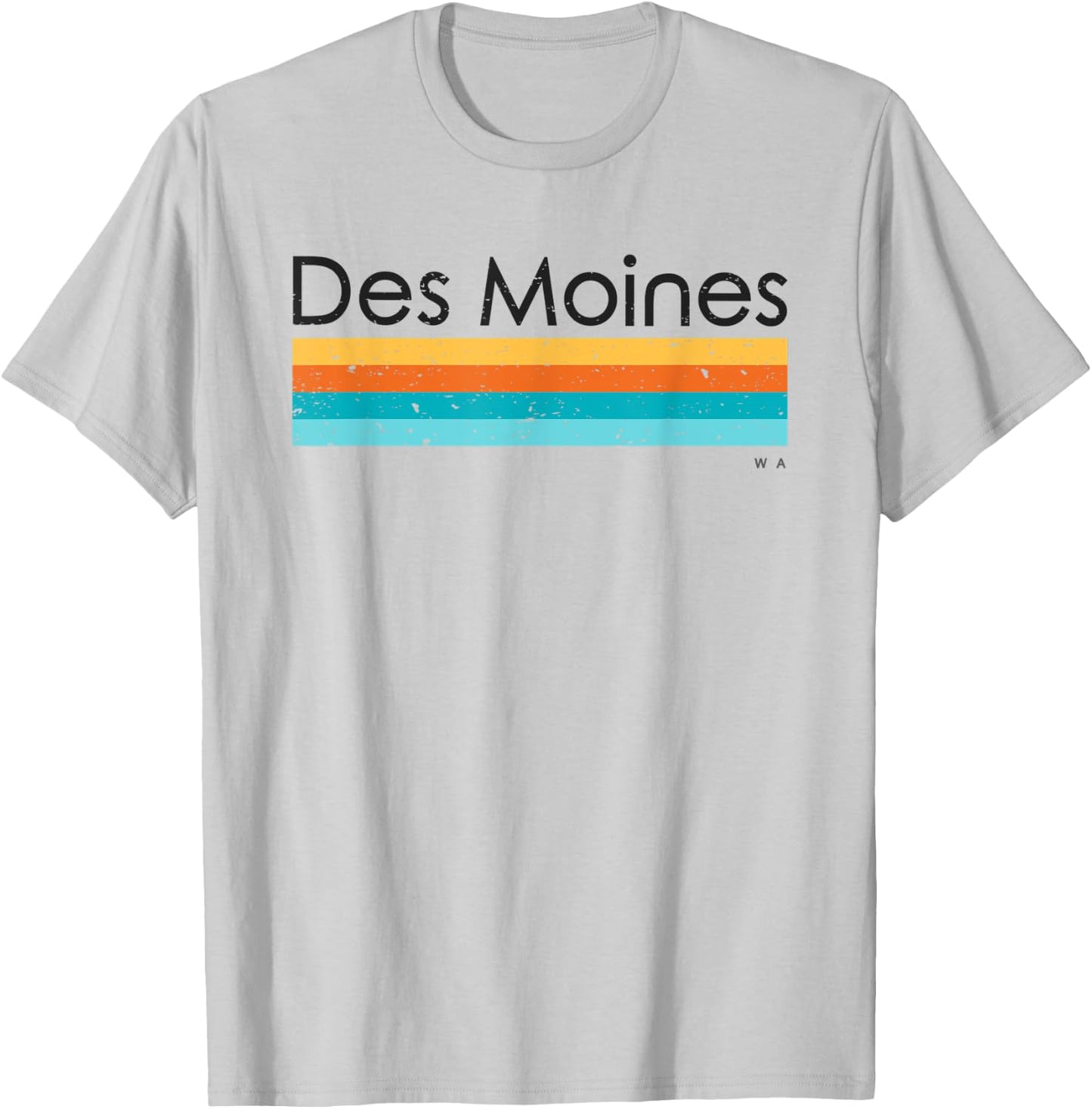 Vintage Des Moines WA Retro Design T-Shirt - T-Shirt | Ash