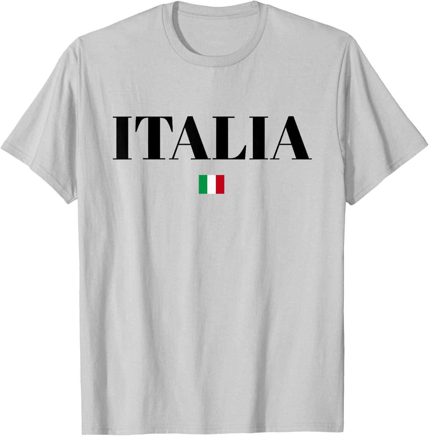 ITALIA Flag ITALY | Men Woman Kids | White ITALIAN T-Shirt - T-Shirt | Ash
