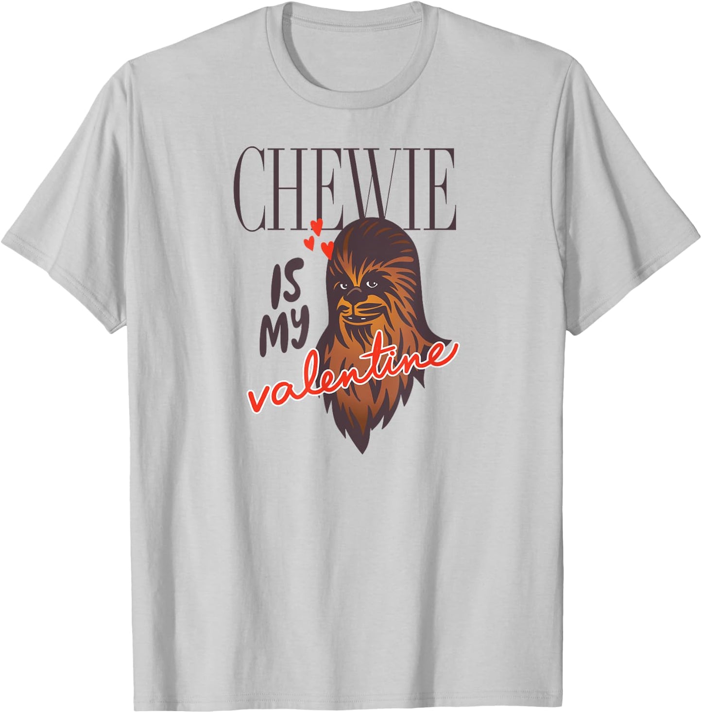 Amazon Essentials Star Wars Chewbacca Chewie Is My Valentine T-Shirt - T-Shirt | Ash