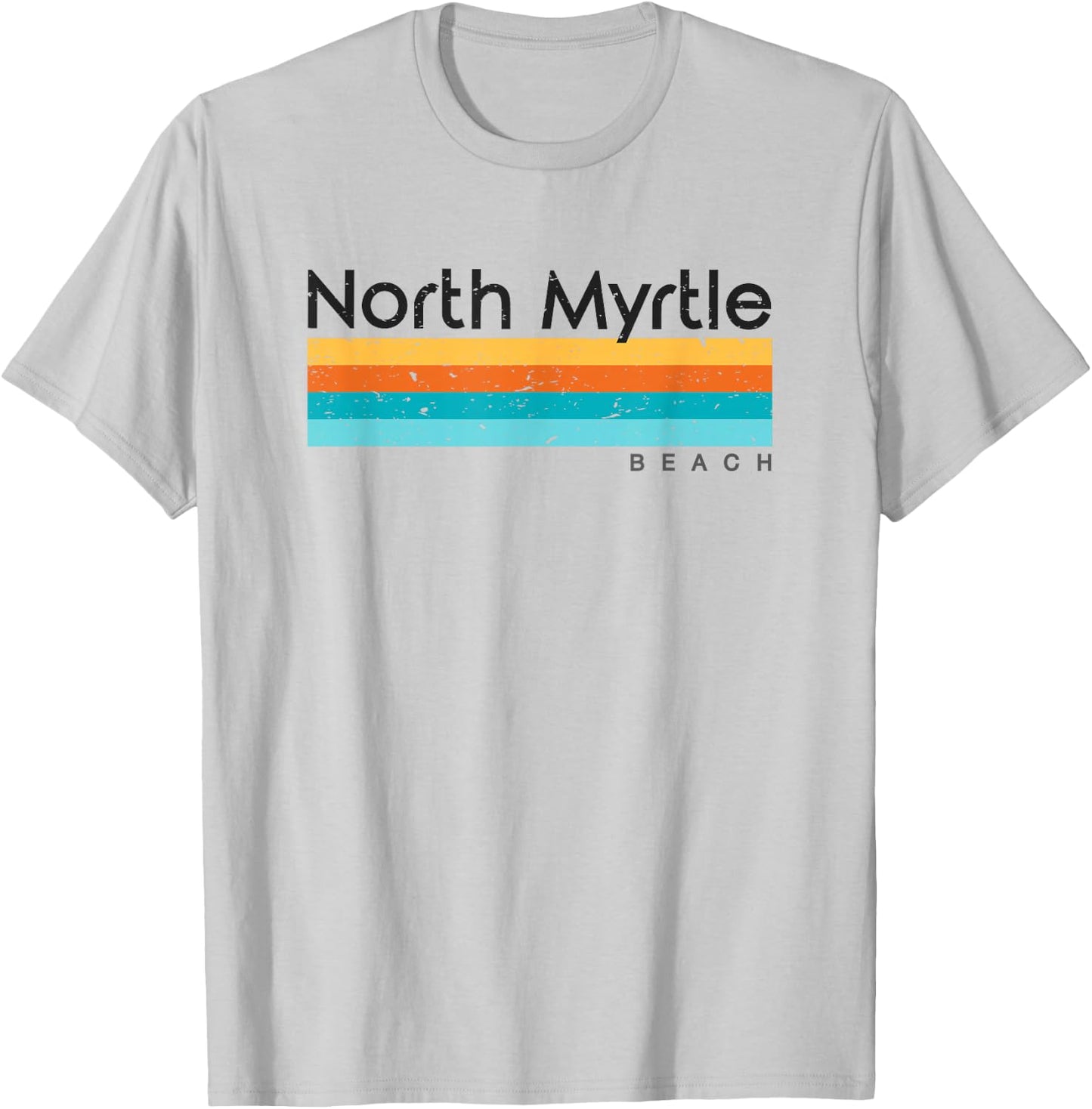 Vintage North Myrtle Beach SC South Carolina Retro Design T-Shirt - T-Shirt | Ash