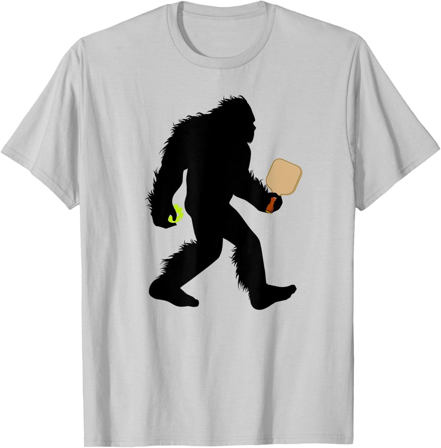 Bigfoot Pickleball Sport Dinker Sasquatch T-Shirt - T-Shirt | Ash