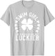Swim Girl St Patrick's Day Female Swimmer Swimming Lover T-Shirt - T-Shirt | Ash