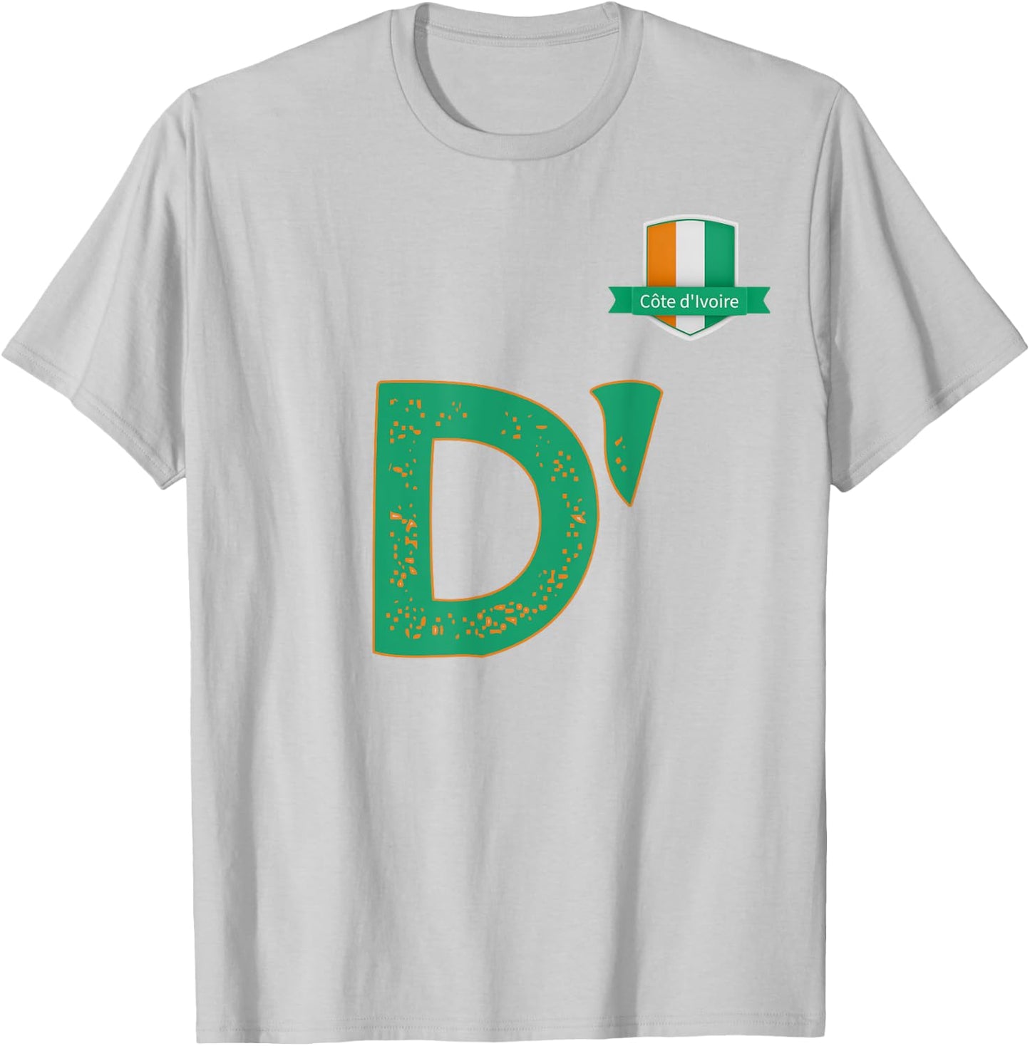 Team Flag Group apparel - D' - Côte d'Ivoire Ivory Coast T-Shirt - T-Shirt | Ash