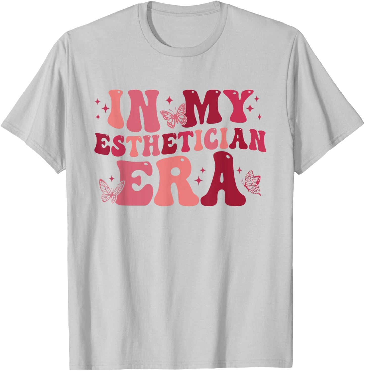 In My Esthetician Era Retro Groovy Beautician Makeup Artist T-Shirt - T-Shirt | Ash