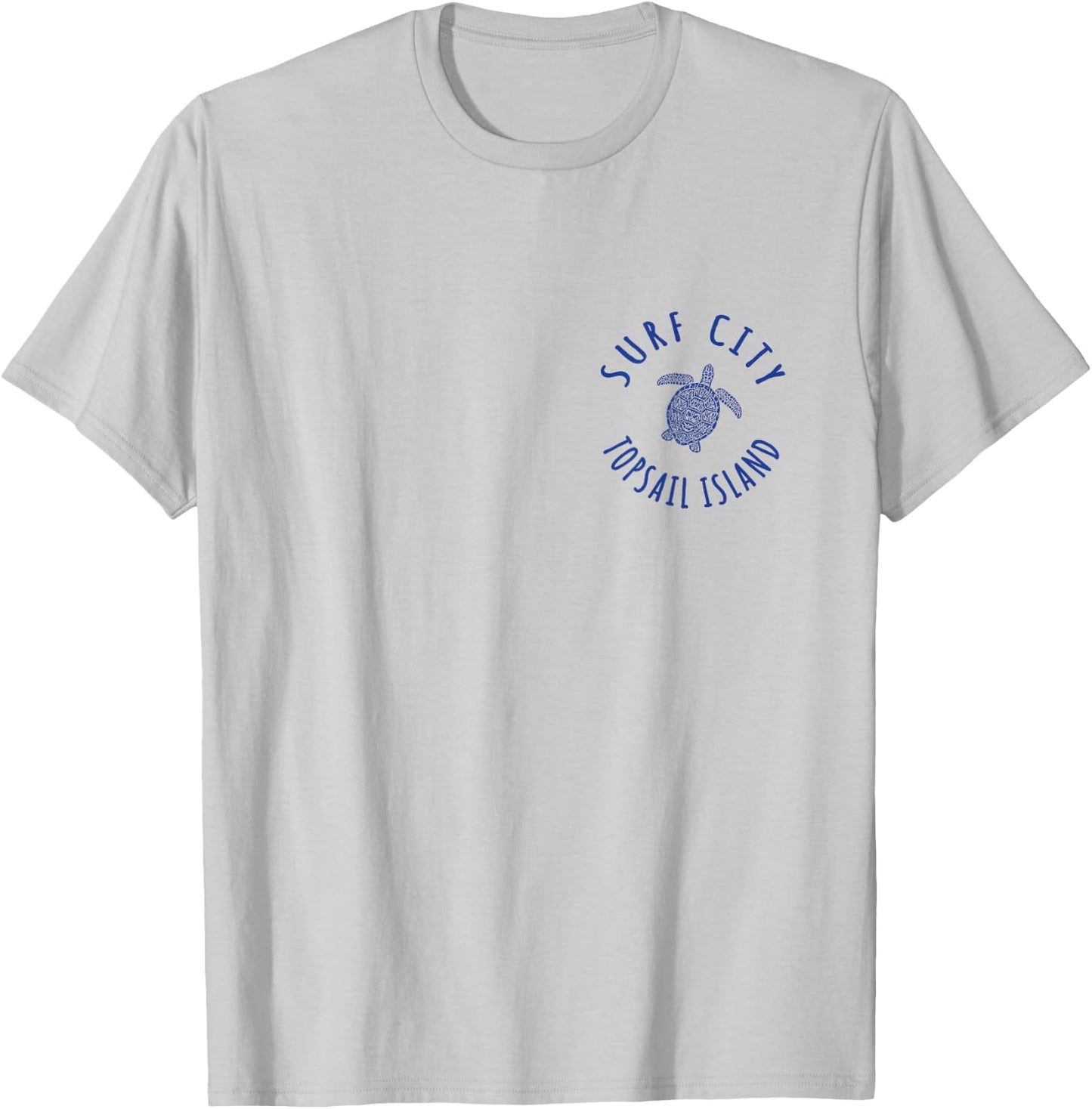 JCombs: Surf City, Topsail Island, NC, Sea Turtle (2-Sided) T-Shirt - T-Shirt | Ash