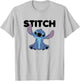 Disney Lilo & Stitch Cute Happy Stitch Big Chest Portrait T-Shirt - T-Shirt | Ash