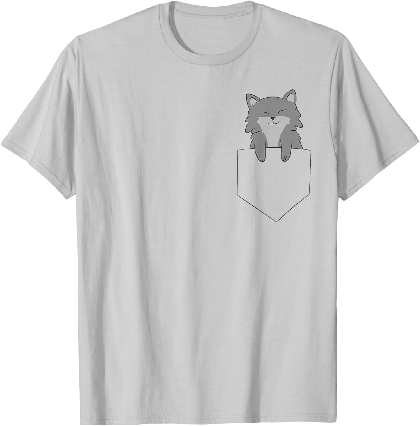 Wolf In Bag Wolves Forest Gift Funny Wolf T-Shirt - T-Shirt | Ash