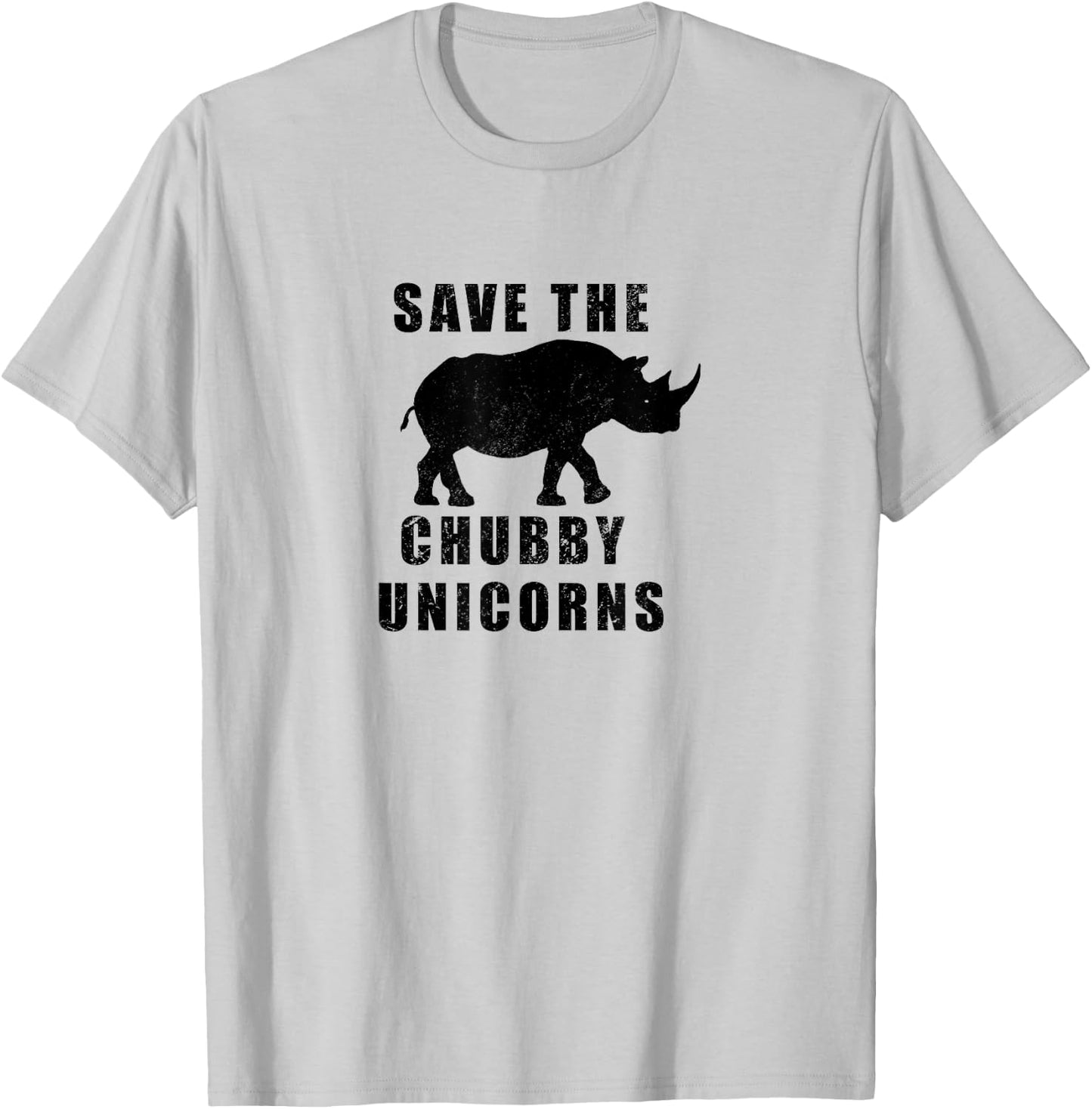 Save The Chubby Unicorns Funny T-Shirt - T-Shirt | Ash