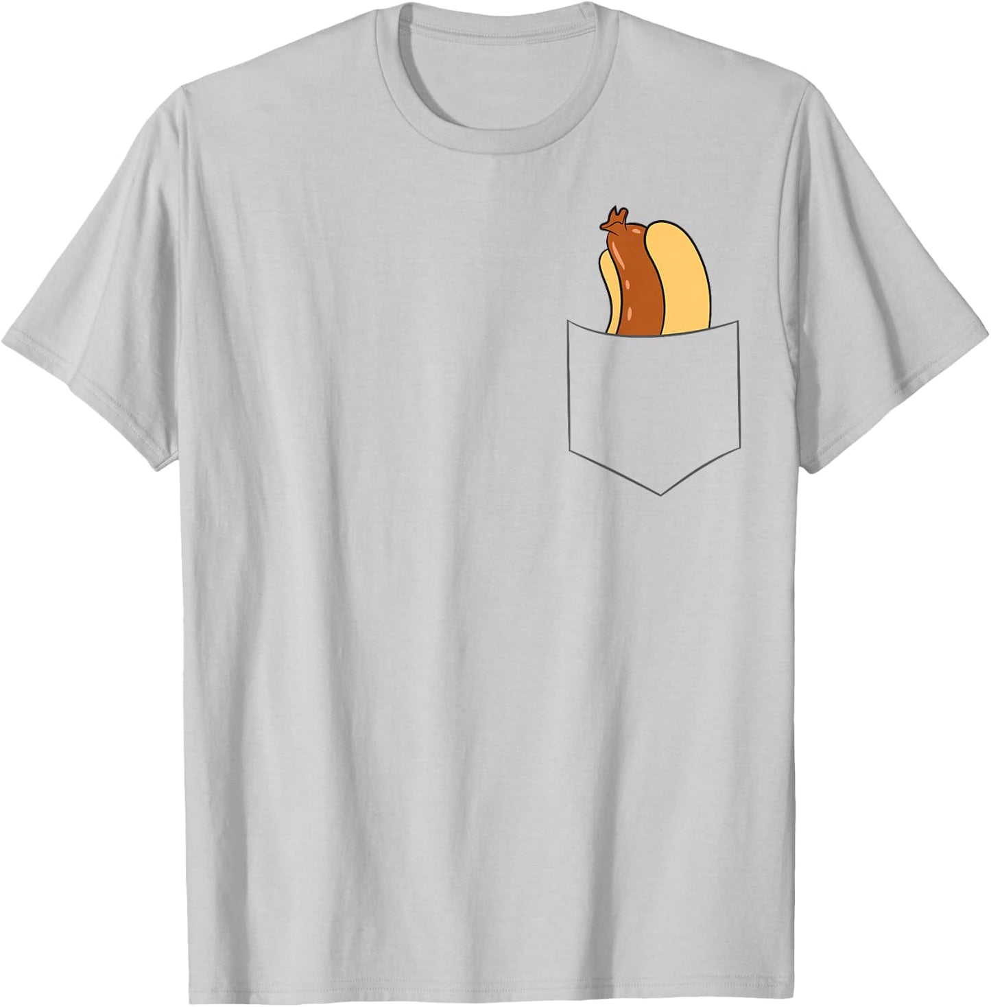 Hotdog in A Pocket Love Hotdog Pocket Hot Dog T-Shirt - T-Shirt | Ash