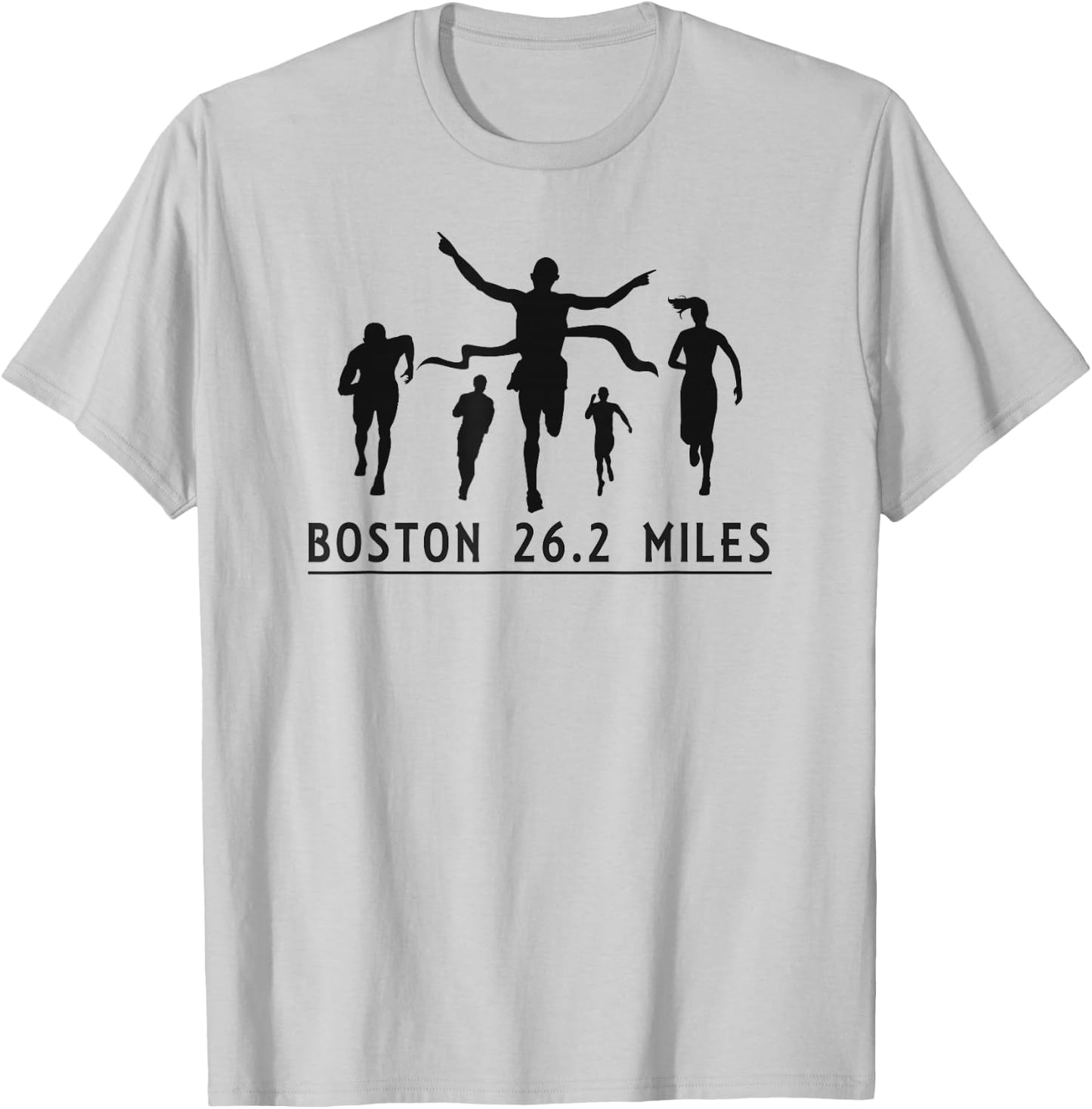 Boston 26.2 Miles Marathon 2020 Running Run Gift T-Shirt - T-Shirt | Ash