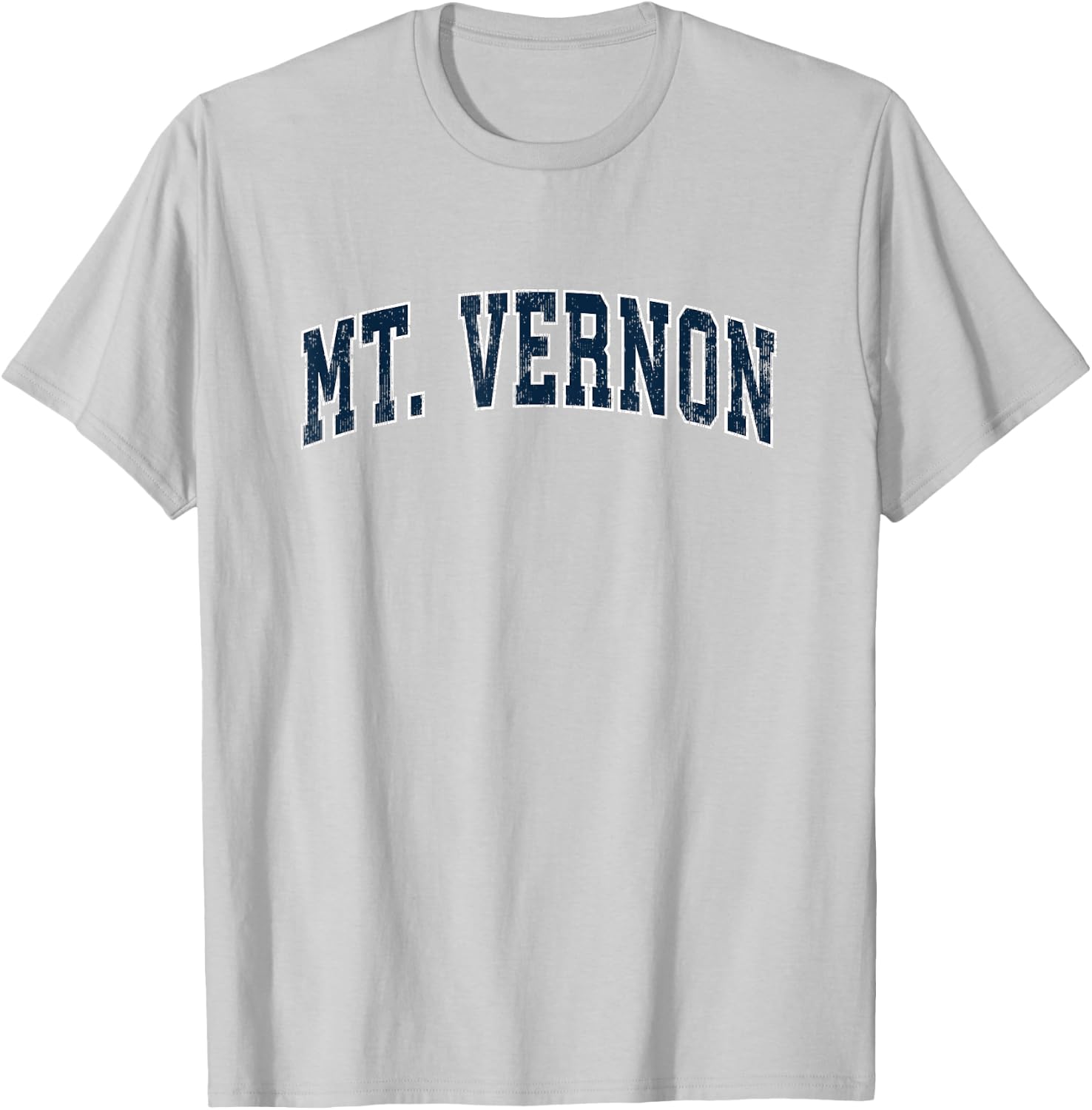 Mt. Vernon Virginia VA Vintage Sports Design Navy Design T-Shirt - T-Shirt | Ash