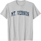 Mt. Vernon Virginia VA Vintage Sports Design Navy Design T-Shirt - T-Shirt | Ash