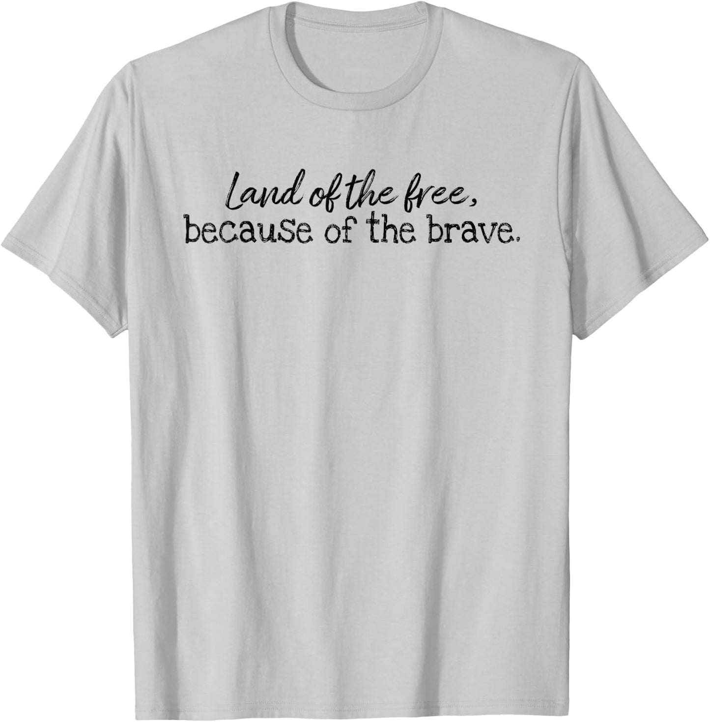 Patriotic USA Land of the Free BECAUSE of the Brave Veterans Kids Men T-Shirt - T-Shirt | Ash