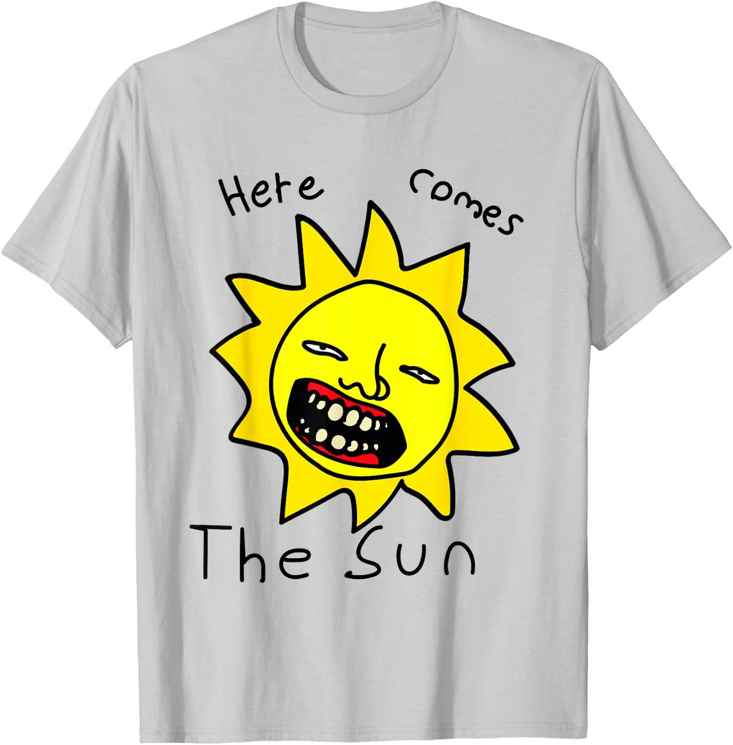 Sun Funny Cursed Dank Meme T-Shirt - T-Shirt | Ash