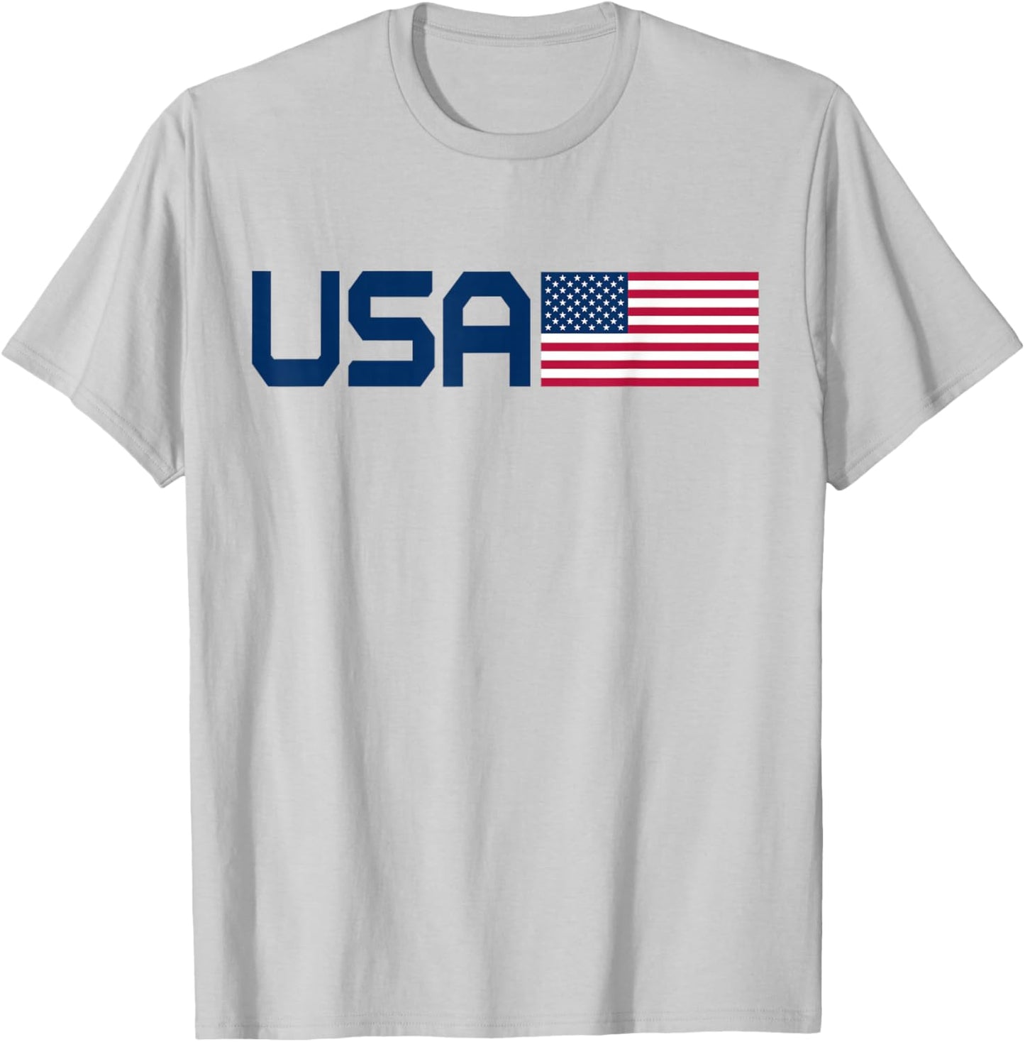 American Patriotic Design Men Women 4th of July USA Flag T-Shirt - T-Shirt | Ash