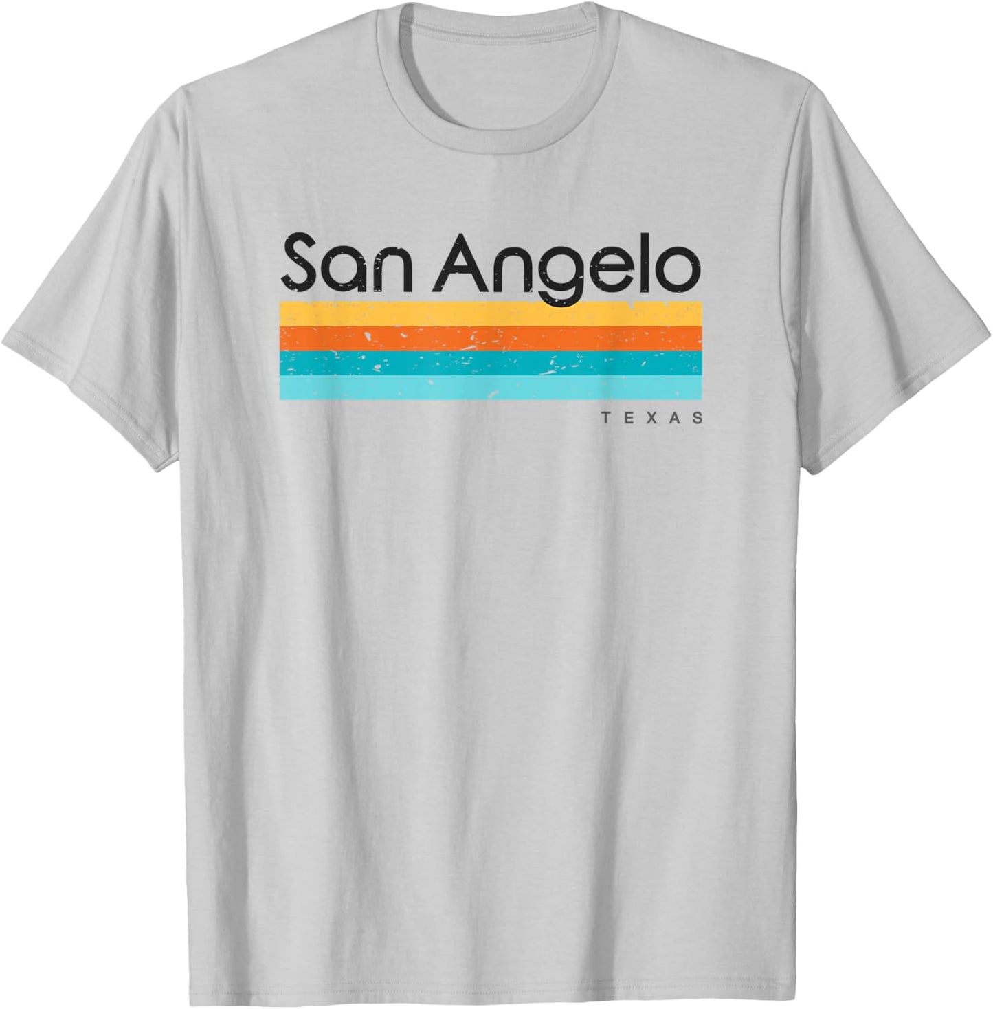 Vintage San Angelo TX Texas USA Retro Design T-Shirt - T-Shirt | Ash