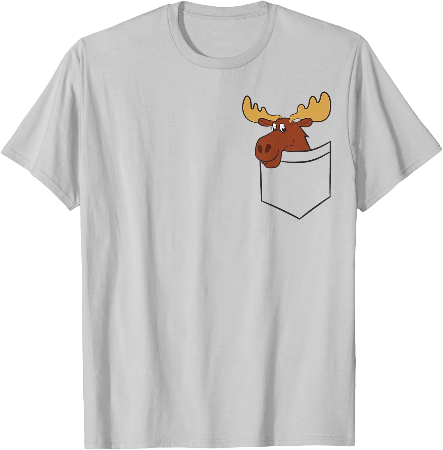 Elk In A Bag Elk Cute Canadian Moose T-Shirt - T-Shirt | Ash