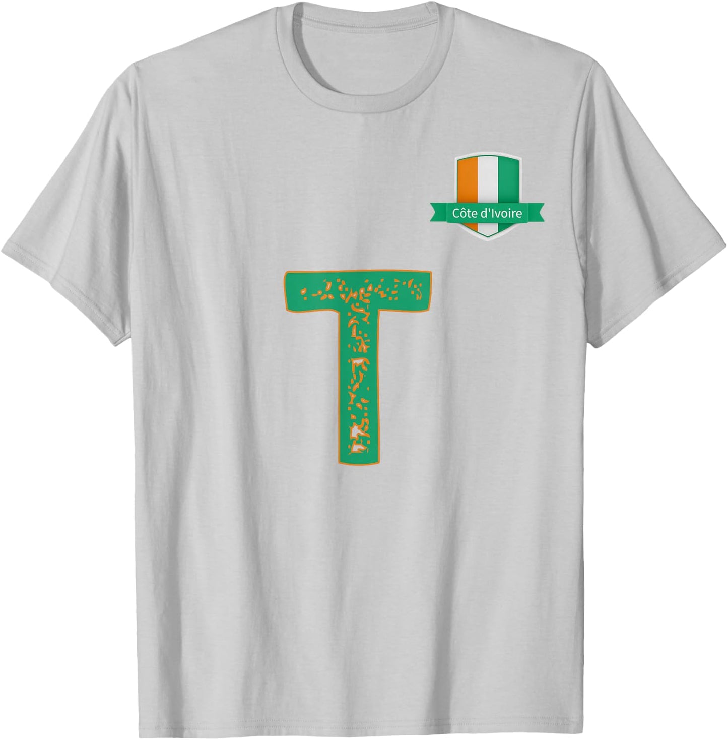 Team Flag Group apparel - T - Côte d'Ivoire Ivory Coast T-Shirt - T-Shirt | Ash