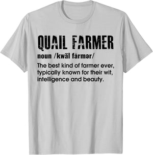 Quail Farmer Gift Quail T-Shirt - T-Shirt | Ash