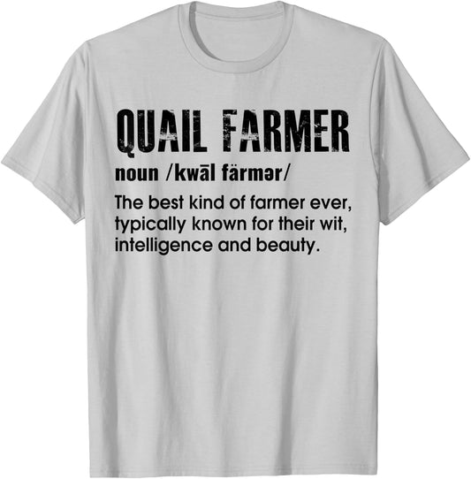 Quail Farmer Gift Quail T-Shirt - T-Shirt | Ash