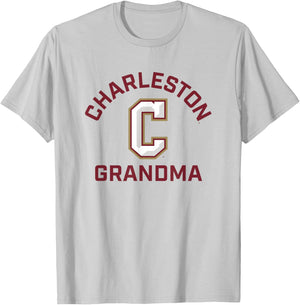 College of Charleston Cougars Arched Grandma T-Shirt - T-Shirt | Ash