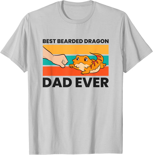 Best Bearded Dragon Dad Ever T-Shirt - T-Shirt | Ash