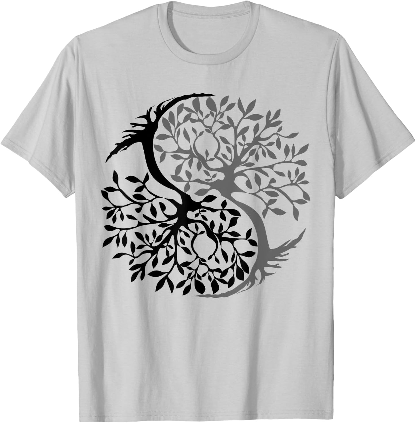 Tree Of Life Yin Yang Symbol Funny Bonsai Zen Gift Men Women T-Shirt - T-Shirt | Ash