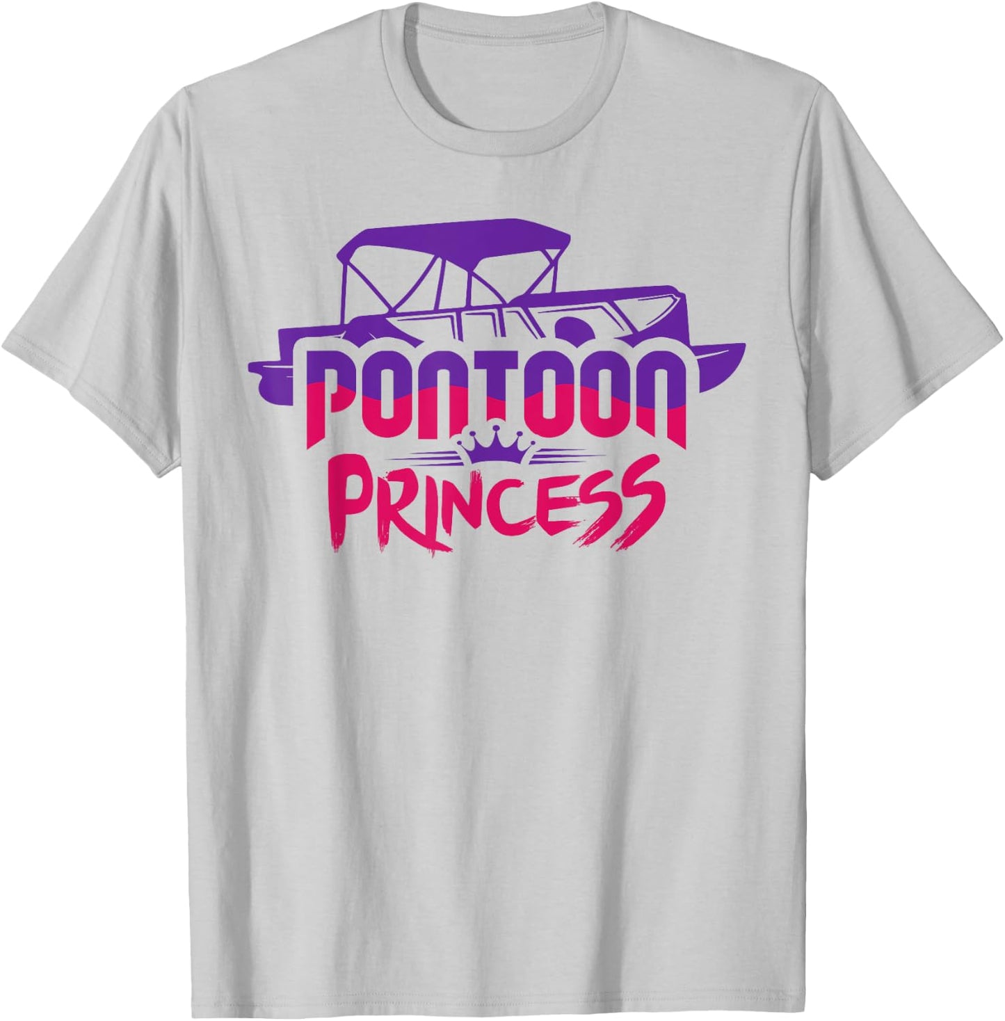 Pontoon Princess Pontooning Boat Lover Funny T-Shirt - T-Shirt | Ash
