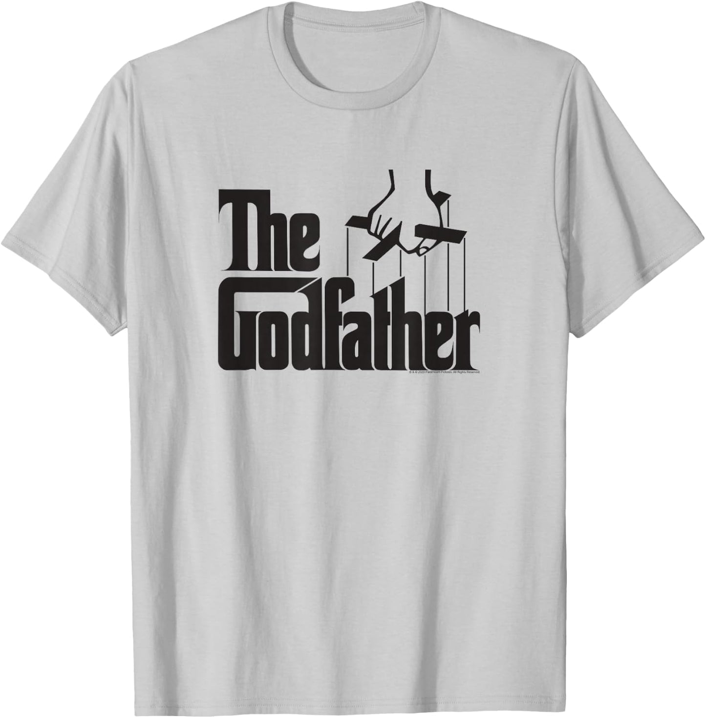 Ripple Junction The Godfather Logo , Men's & Women's -Adults Grey Cotton Classic Fit , Small, Short Sleeve, , Novelty Movie T-Shirt - T-Shirt | Ash