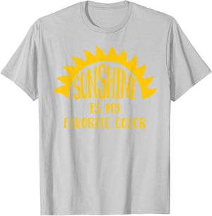 Love yellow? CUTE! Sunshine's My Favorite Color - Happy T-Shirt - T-Shirt | Ash