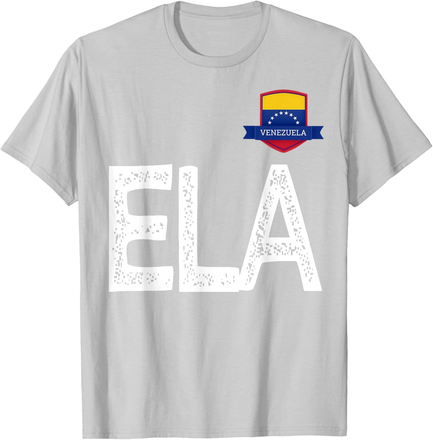 Venezuela Human-Flag Letter E and L and A Venezuela T-Shirt - T-Shirt | Ash