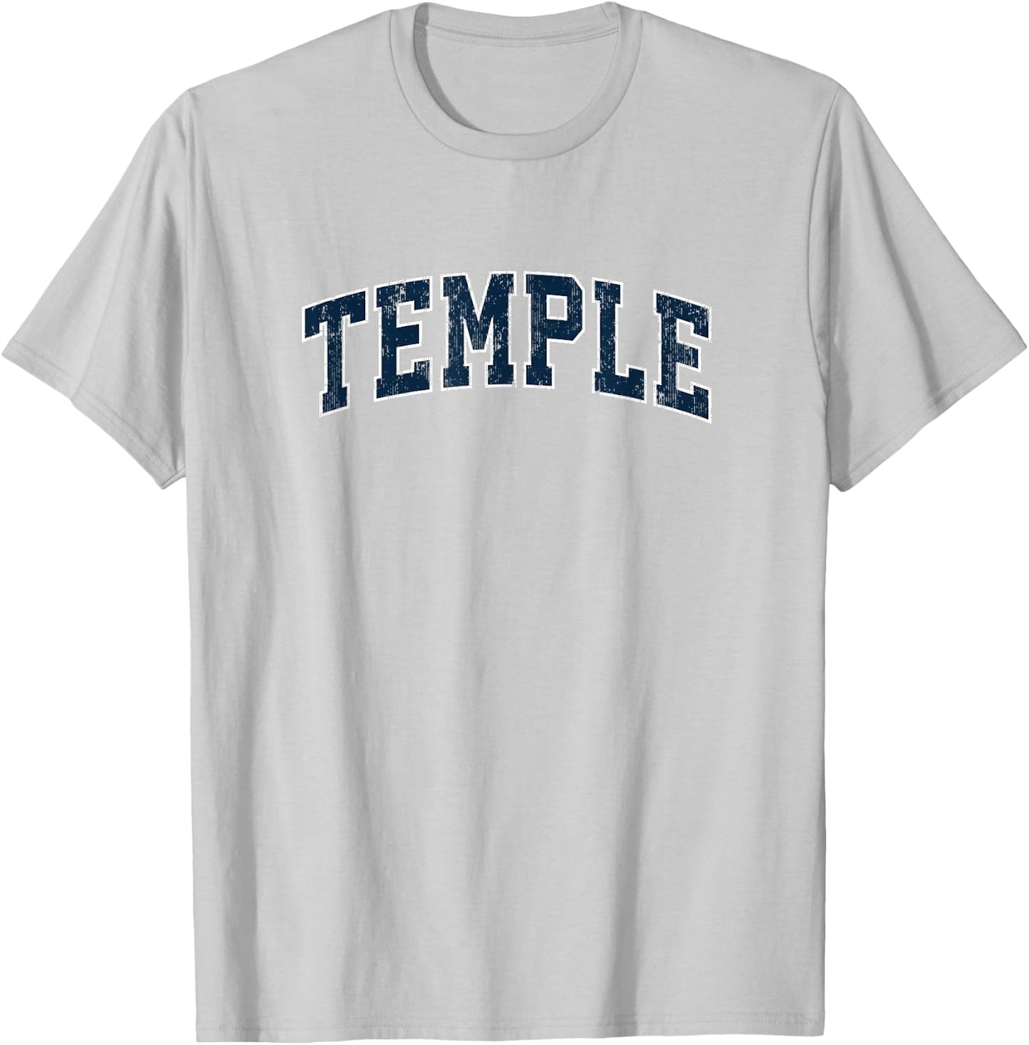 Temple Texas TX Vintage Sports Design Navy Design T-Shirt - T-Shirt | Ash