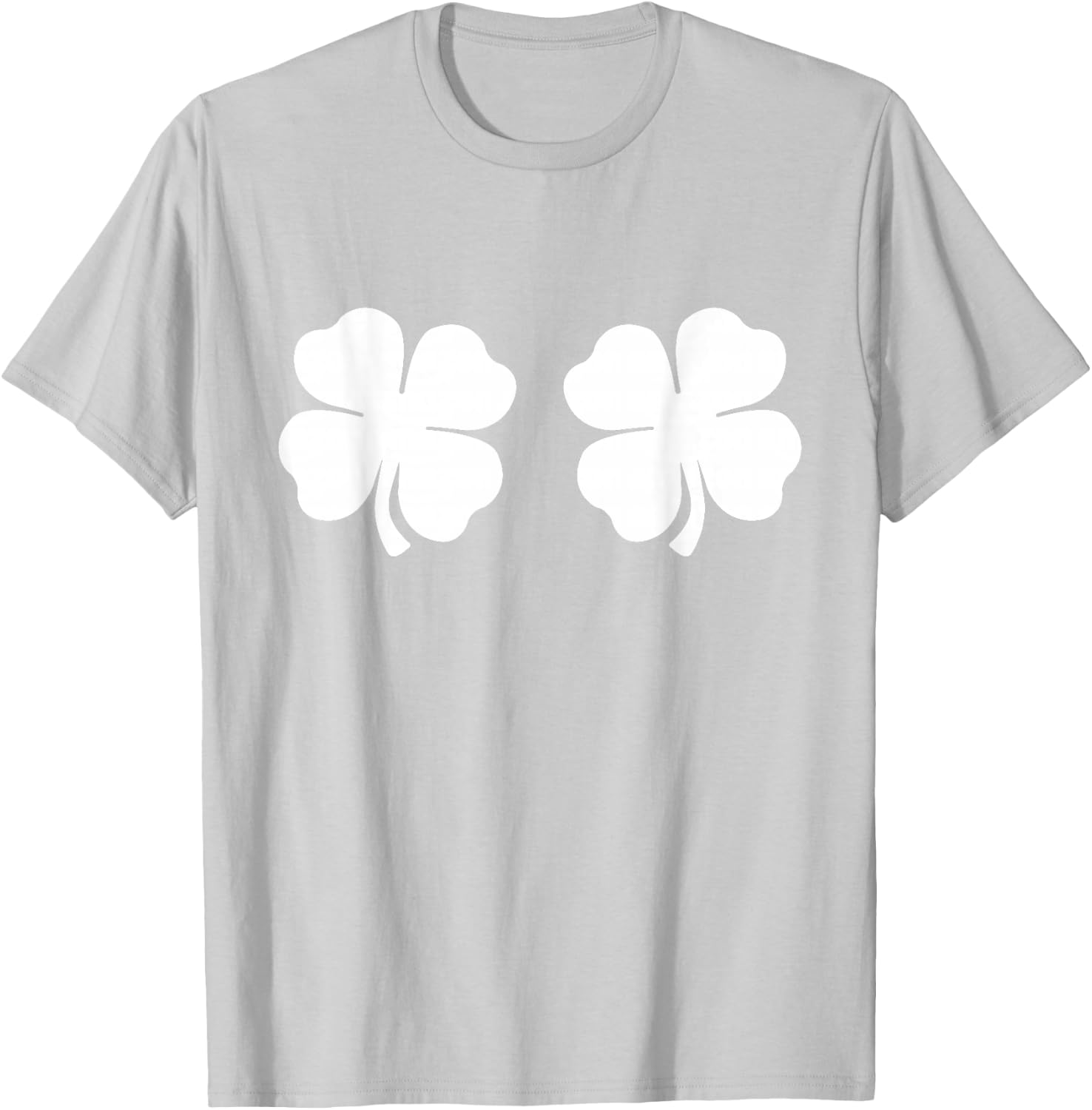 Shamrock Boobs 4 Leaf Clover Saint St. Patrick's Paddys Day T-Shirt - T-Shirt | Ash