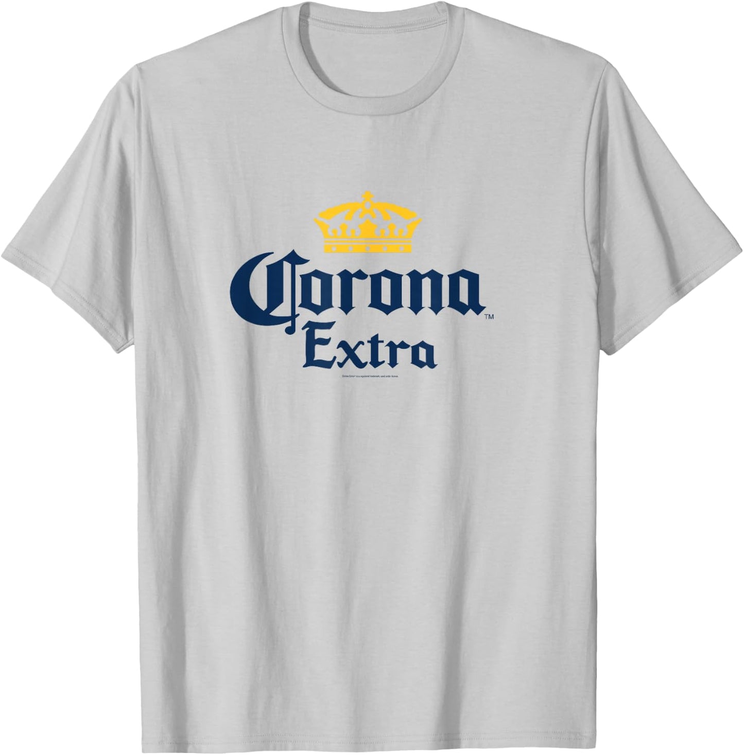 Officially Licensed Corona Extra Crown Logo Small T-Shirt - T-Shirt | Ash