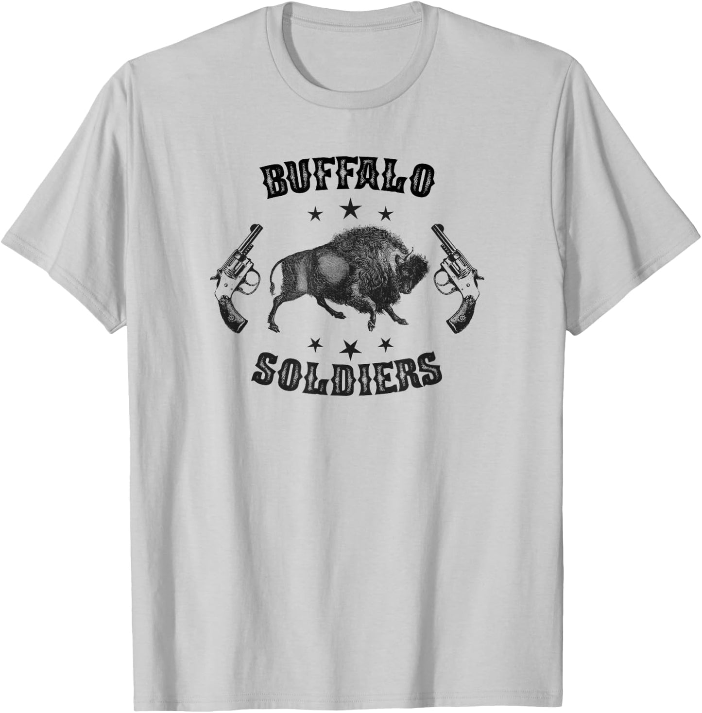 Buffalo Soldiers 9th and 10th Cavalry African American Heros T-Shirt - T-Shirt | Ash