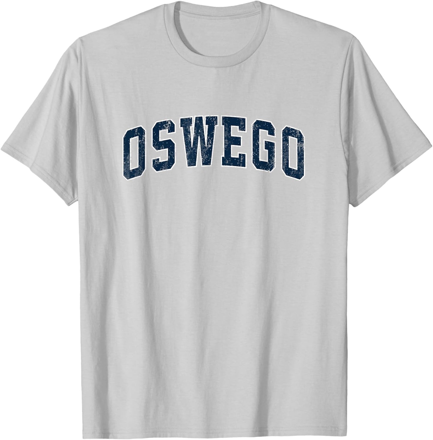 Oswego New York NY Vintage Sports Design Navy Design T-Shirt - T-Shirt | Ash