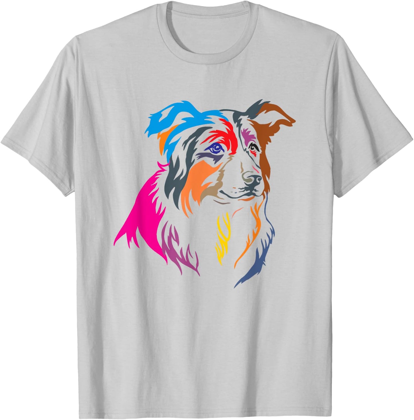 Cute Border Collie herding dog T-Shirt - T-Shirt | Ash