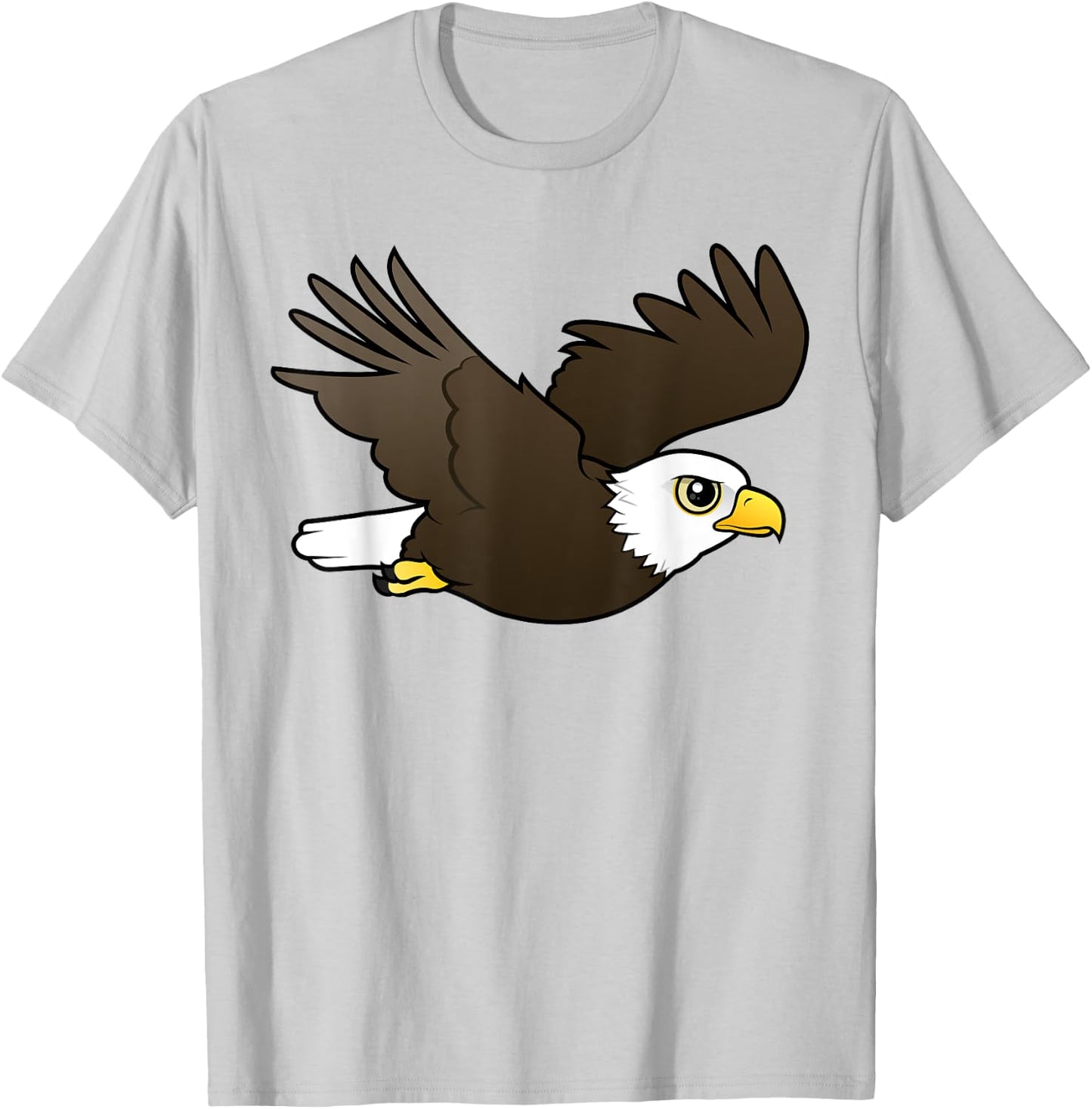 Cute Cartoon Bald Eagle in Flight Birdorable Bird of Prey T-Shirt - T-Shirt | Ash