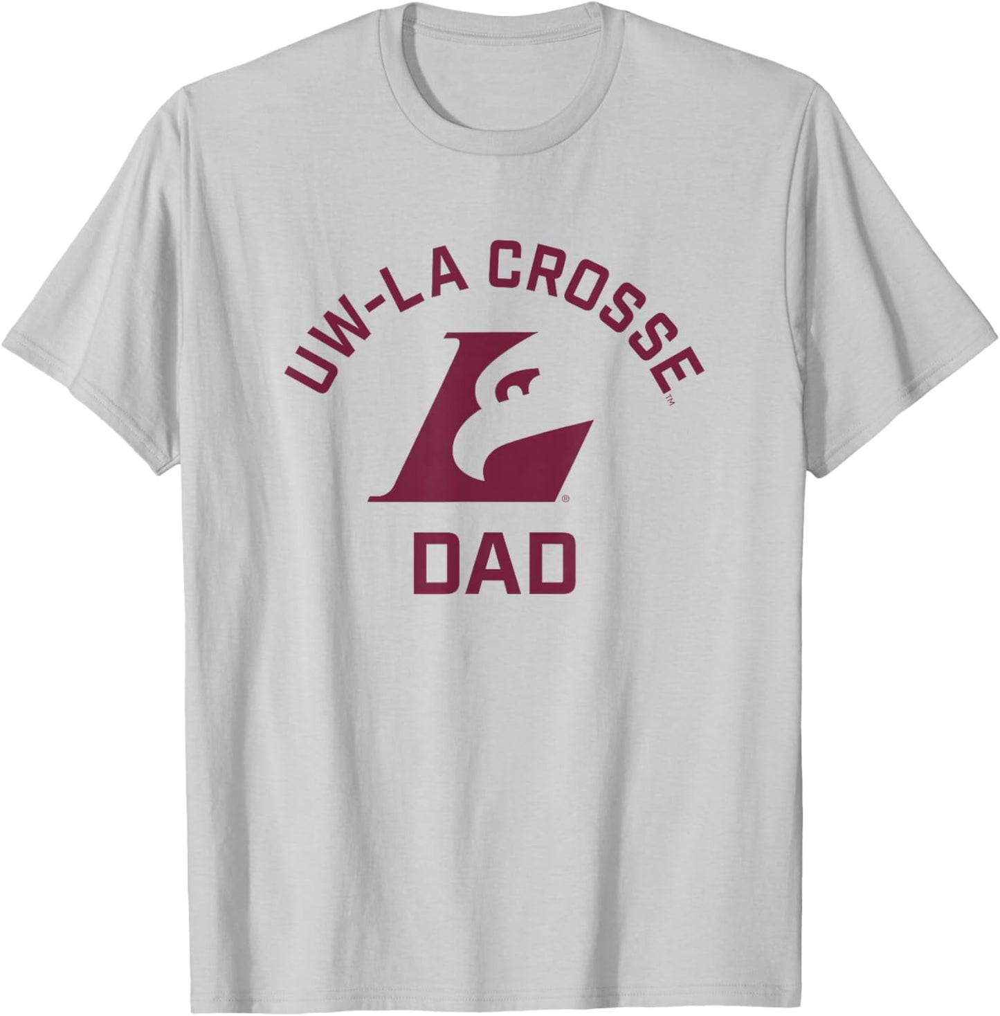 University of Wisconsin-La Crosse Eagles Arched Dad T-Shirt - T-Shirt | Ash