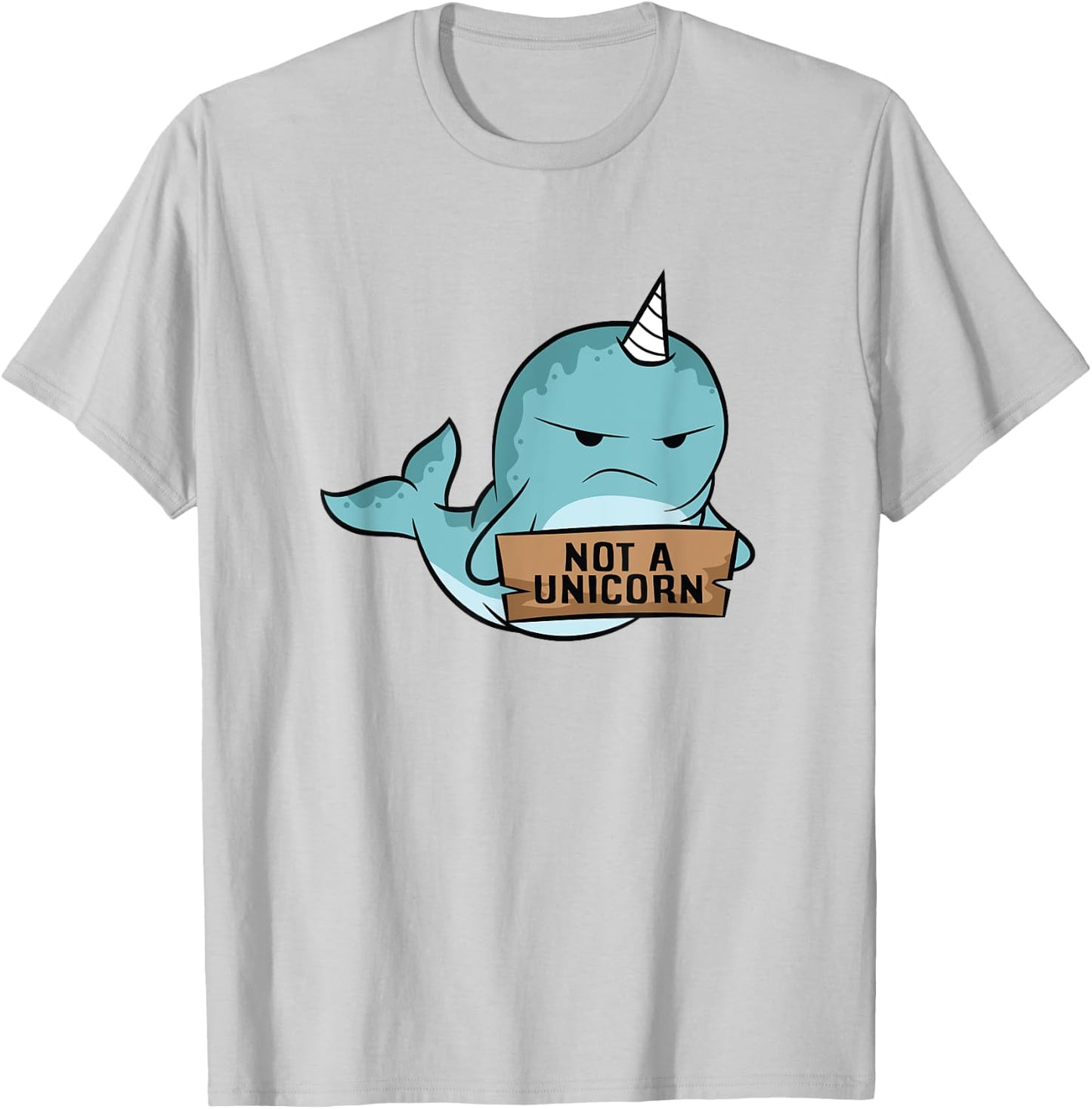 Narwhal Not A Unicorn Funny Narwhal T-Shirt - T-Shirt | Ash